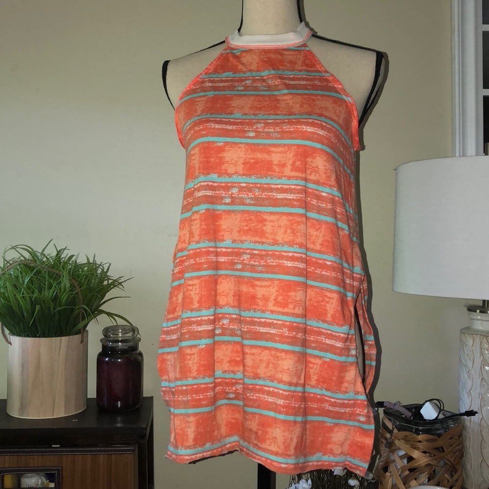 Free People High Neck Side Slit Tunic Cover Up